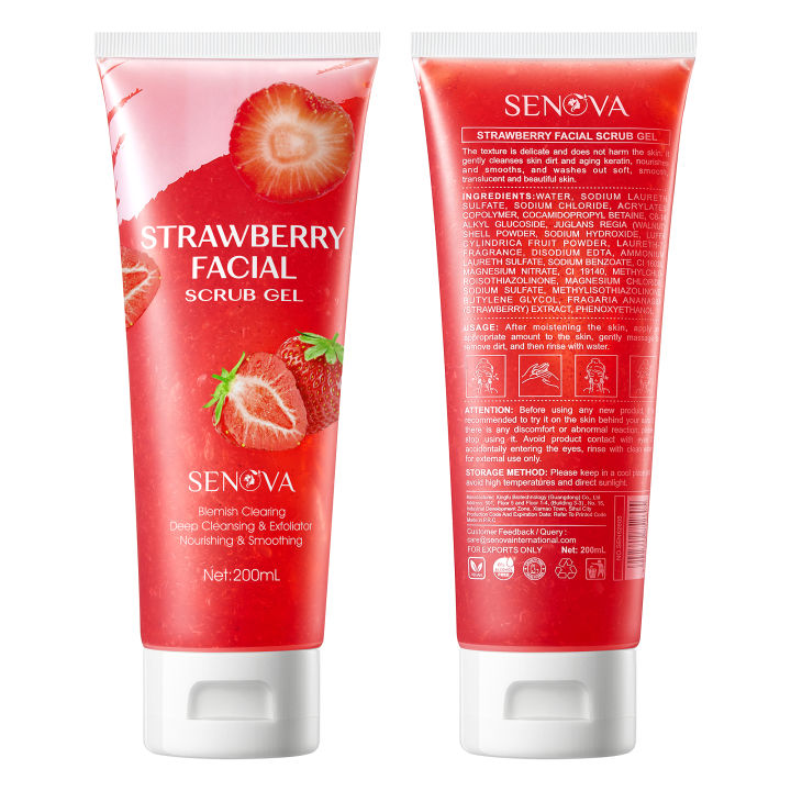 Senova%20Strawberry%20Facial%20Scrub%20Gel%20200ml%20-%20Image%204