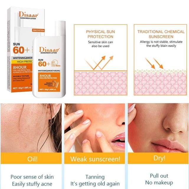 Disaar Sun 60+ Whitening & Moisturizing Sunscreen Lotion