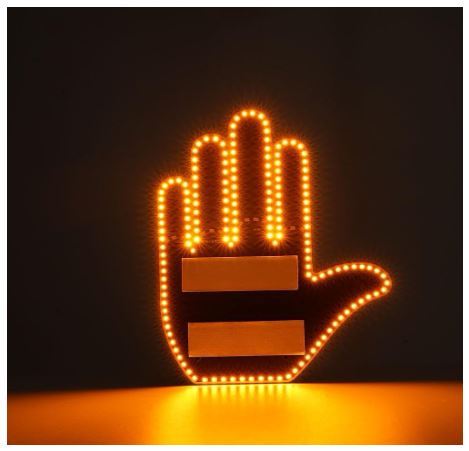 Funny Car Finger Light with Remote Road Rage Signs Middle Finger Gesture Light Car LED Display Lights Lamp Interactive Gesture