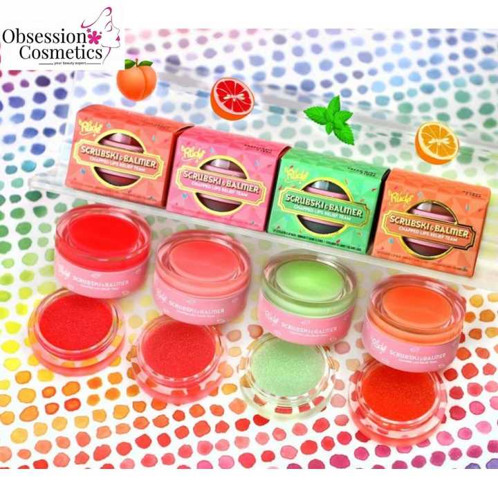 Rude Cosmetics Scrubski & Balmer Lip Exfoliator and Lip Balm - Grapefruit