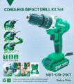 21V Impact Cordless Drill With Tools Set. 