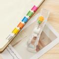 Transparent Office Supplies Snacks Sealing Clip Push Clip Remover Binder Document Binding Stapler Paper Clips. 