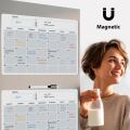 A3 Magnetic Whiteboard Dry Erase Calendar Set for Fridge 17X12 inch. 