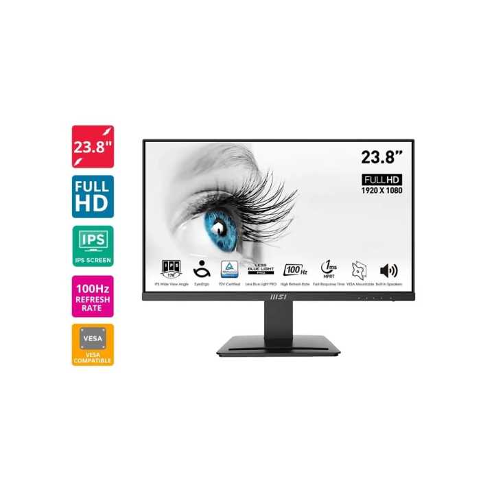 MSI PRO MP243X 24" FHD 100Hz IPS Business Monitor/ Best Budget Gaming Monitor/ Gaming Monitor In Nepal/ MSI 24” Monitor/ Monitor/ 100Hz monitor