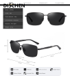 DISCHEN New style AORON New Mens Polarized Sunglasses Driver Driving Sun Glasses Classic Fashion Square Sunglasses High Quality UV400. 