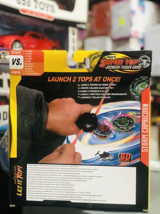 HiQuality New Update BEYBLADE 6D System Super Top Extreme Fighter Metal Fusion with Stadium  (Multicolor)