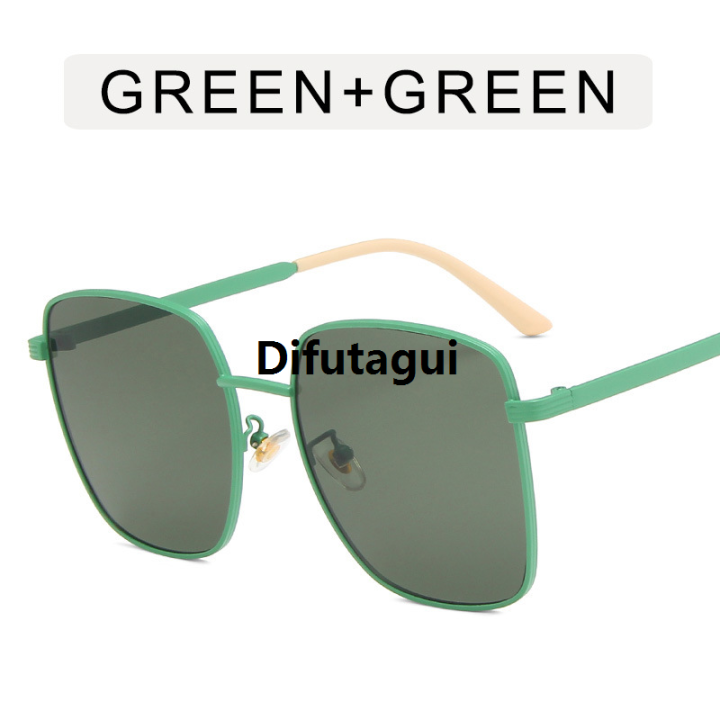 Difutagui%20Profesional%20%5B%20New%20%5D2021%20Korean%20Fashion%20Light%20Color%20in%20Women's%20Sunglasses%20Transparent%202025%20New%20Blue%20Sunglasses%20Trendy%20Street%20Shot%20Frosted%20Green%20Square%20Glasses%20-%20Image%208