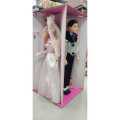 4 in 1 Doll Wedding Set with Two Bride and Two Groom Toy. 