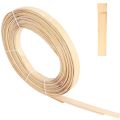7pcs Natural Bamboo 0.6 Inch Wide Strips Coil Flat Reed Basket Rattan Flat Cane Reed Strips Flat Cane Reed Bamboo Rattan Cane Strips DIY Crafts. 