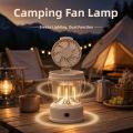 Tent Light 2 in LED Fan Lantern Foldable Cool Portable Electric Fan Multi-Function Strong Light Camping Lantern with Fan Garden. 