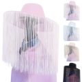 Fashion Wide Brim Wool Felt Hat Casual Party Tassel Caps Breathable Jazz Hat For Men Women. 