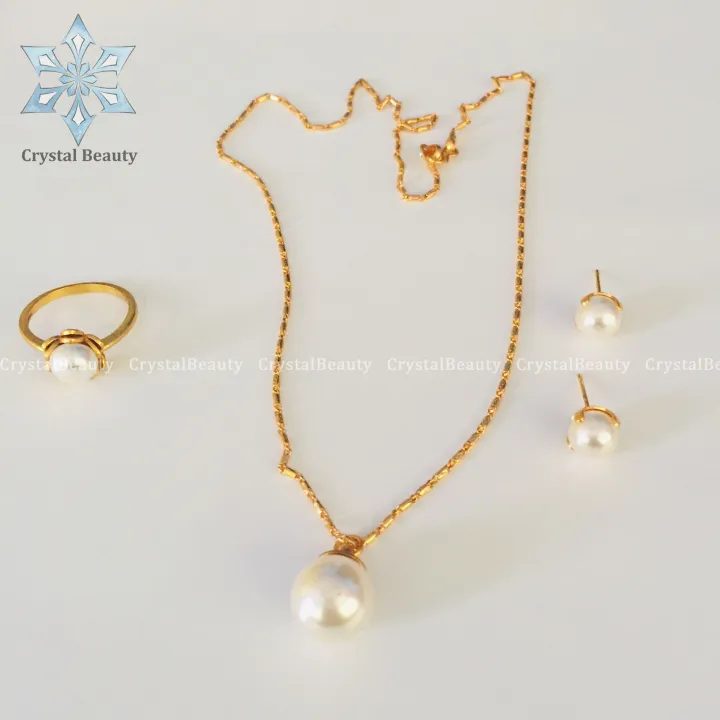 Gold%20Plated%20Panchadhatu%20White%20Pearl%20Jewellery%20Set%20With%202%20Earrings,%201%20Ring%20And%20Necklace%20For%20Women%20-%20Image%206