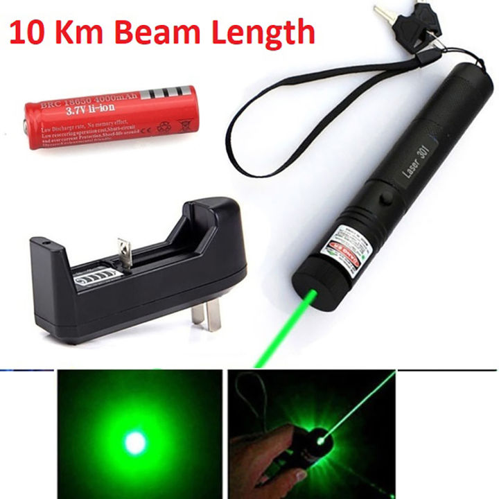 10 Mile 532nm Green Laser Pointer Pen PPT Laser Pen Light Adjust With Battery Charger