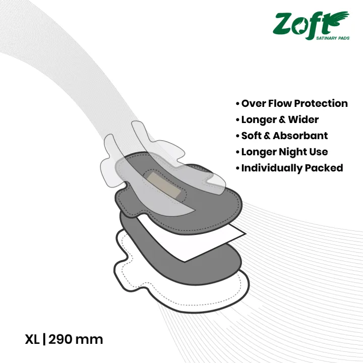 Zoft%20Daily%20Maxi%20Sanitary%20Pads%20-%20XL%20-%20290%20mm%20(Pack%20of%2010)%20-%20Image%207