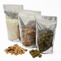 Stand Up Pouch With Zipper And Clear Front Matt Silver 500gram Pack Of 100pcs. 