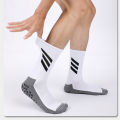 Men's Anti-Slip Sports Running Grip Football Futsal Game Socks. 