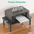 Multi-use Adjustable Computer Monitor Stand Metal with Storage Drawer Laptop Cooling Bracket Heightening Storage Rack. 
