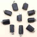 Yuanyan fashion new Black Tourmaline Crystal Gem natural Healing Reiki stone pendant Necklace for jewelry making Charm accessories 1pcs. 