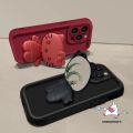 Cute 3D Doll Hello Kitty Fashion Flip Bracket Makeup Mirror Case Compatible for IPhone 16 11 13 14 12 15 Pro Max 7Plus 6 15 6S 8 7 Plus XR X XS Max SE 2020 Cartoon Cat Angel Eye Cover. 