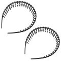 fasdaga 2X Plastic Teeth Comb Hairband Hair Hoop Headband Black For Woman. 