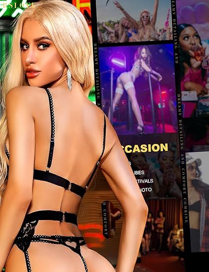Fancyra%20Women%20Lace%20Teddy%20Bodycon%20Dress%20Lingerie%20Set%20with%20Garter%20Belt%20and%20Leg%20Stocking%20-%20Image%205