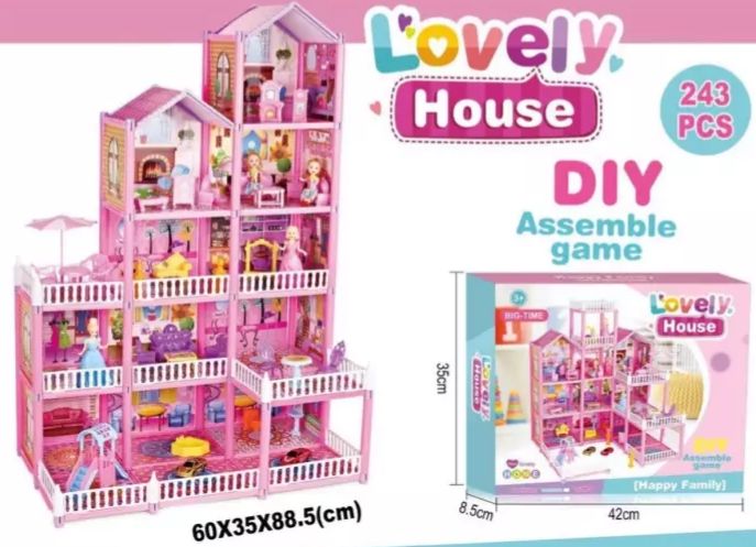 Princess Doll Assembly Castle Toy Set Doll House Model Dream Big Villa House Children Birthday Gift
