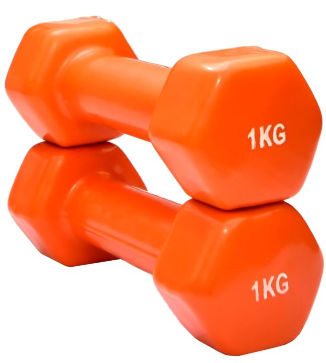 : Professional 1kg Hexagonal Dumbbell Set - Floor-Safe Fixed Hand Weights for Women & Men Strength