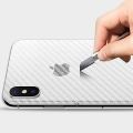 Apple iPhone X  Back Carbon Fiber Unbreakable Membrane Skin Guard Sticker Protective Film Wrap (Transparent). 