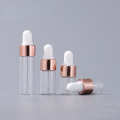Mini Born 10/20pcs Mini Dropper Bottles Glass Empty Essential Oil AromaHot Selling therapy Bottles Rose Gold Cap Pipettes Bottles 1ml 2ml 3ml 5ml. 
