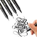 RHS Online 4PCS Calligraphy Pen Set Black Calligraphy Ink Pen Art Marker Set for Beginners Writing Drawing. 