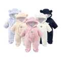 CozyKids - Baby Fleece Snowsuit Winter Warm Cartoon Bear Footie Romper Jumpsuit. 