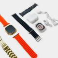 I20 Ultra Max Suit Smart Watch with ANC Earbuds Gift Box Ultra 10+1 Smartwatch with 7 Straps Case 2.3 Inch | HD Display | Bluetooth Calling | Sports Mode. 