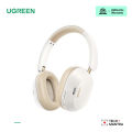 (HP203-35758, 35757) UGREEN HiTune Max5c Hybrid Active Noise Cancellation Headphones white and black, Over-Ear Headphones Adaptive Noise Cancellation, Hi-Res 75H Playtime, Bluetooth 5.4, Custom EQ via App, Foldable & Retractable Ergonomics. 