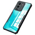 Vivo V25 Pro / Vivo S15 Pro (Curve Display-Same Size) Clear Transparent Bumper Black Cover Case. 
