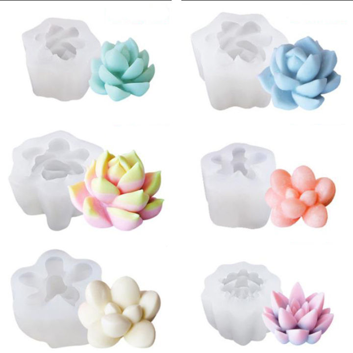Timisea 6 Pack Succulent Silicone Mold For DIY Cactus Flower Resin Crafts Buy No