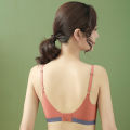 Thai girlfriends latex lingerie triangle cup cutout sexy spaghetti straps gathered contrast large size light oxygen seamless bra. 