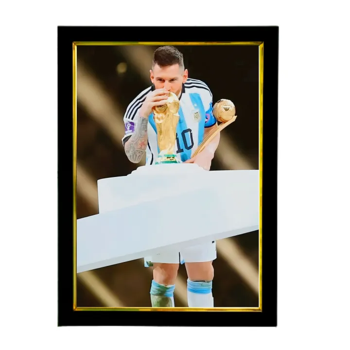 Lionel%20Messi%20Fifa%20World%20Cup%20Trophy%20Photo%20Frame%7C%20A4%20Size%20%7C%20-%20Image%202