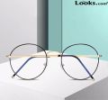 Metal Frame Blue Ray Cut Round Trendy Light Blocking Premium  Glasses 100% UV Protection Pretty Looks Computer Glasses. 