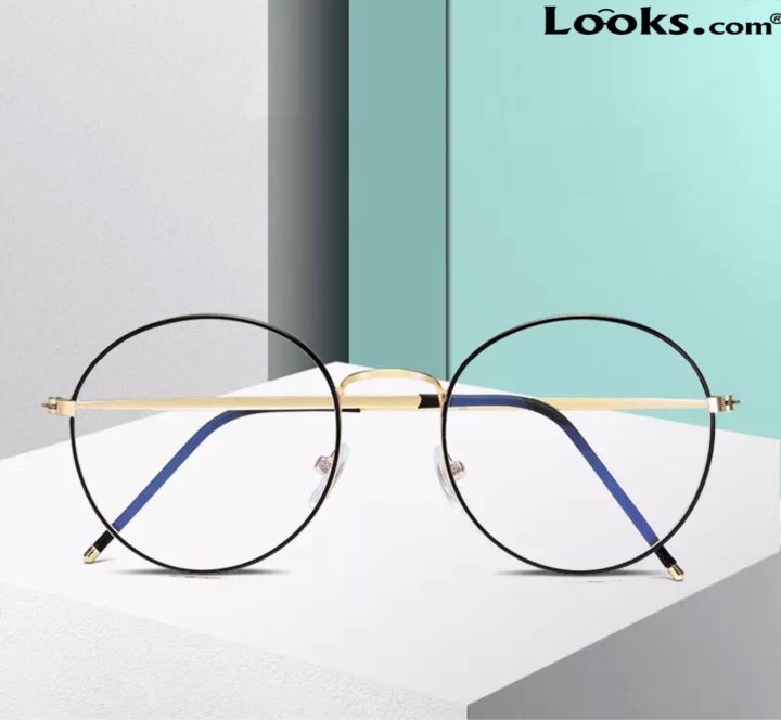 Metal%20Frame%20Blue%20Ray%20Cut%20Round%20Trendy%20Light%20Blocking%20Premium%20%20Glasses%20100%25%20UV%20Protection%20Pretty%20Looks%20Computer%20Glasses%20-%20Image%204