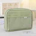 Canvas Pencil Case Trendy Beige/Green/Pink/Blue/Black 23.5*5.3*17cm Pen Bag Dopamine Girls Pencil Case for School Supplies Stationery Storage Students Teenagers Gift Option. 