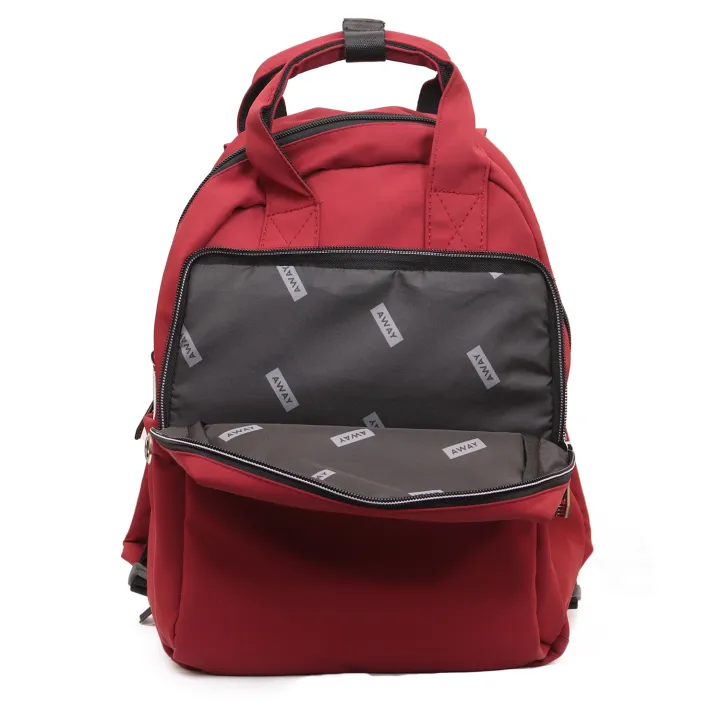 Dark%20Pink%20Korean%20Design%20Canvas%20Backpack%20And%20Handbag%20For%20Women%20School%20College%20Travel%20Backpack%20by%20KTM%20-%20Image%204
