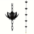 Decorative Lotus Rain Catcher Chain, Efficient Water Diversion for Gutters, Downspout Alternative. 