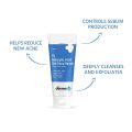 The Derma Co 1% Salicylic Acid Gel Face Wash With Salicylic Acid & Witch Hazel For Active Acne - 30 ml. 