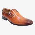 Tan Color Leather Fashion Party Shoe For Men. 