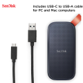 SanDisk Portable SSD 2 TB,  800MB/s | USB-C, USB 3.2 Gen 2. 