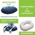 Orthopedic Soft Foam Donut Ring Cushion Pillow for Piles, Hemorrhoids Coccyx Tailbone Fistula Sciatica Post Natal Chair Lumar Pain Relief During Pregnancy, Seat Pillow, Washable, Blue. 