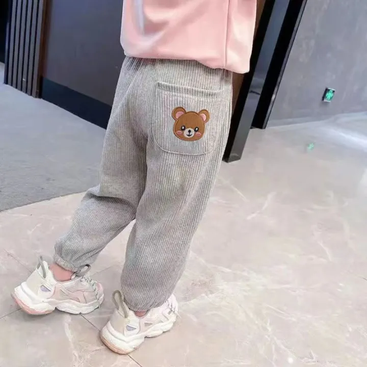 2023%20Autumn%20New%20Girls%20Casual%20Pants%20Legging%20Long%20Pants%20Boys%20Sweatpants%20Baby%20Home%20Carved%20Pants%20Breathable%20-%20Image%202