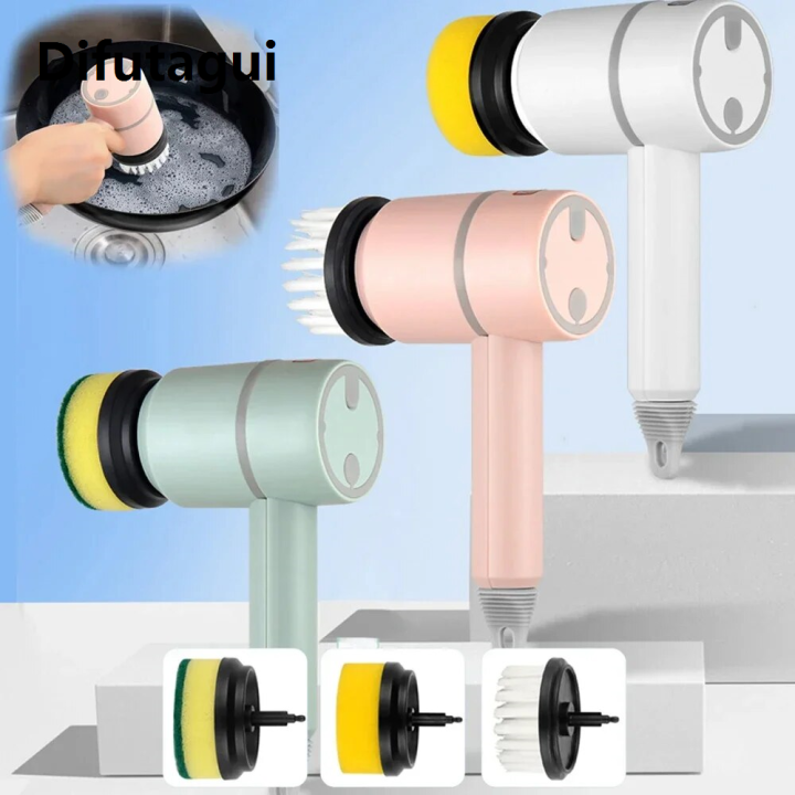 Difutagui%20Cleaning%20Tools%20Handheld%20Electric%20Cleaning%20Brush%20Wireless%20Battery%20Brush%20Bathroom%20Kitchen%20Tile%20Carpet%20Brush%20Cleaning%20Tools%20With%202/4/6%20Brush%20Heads%20-%20Image%202