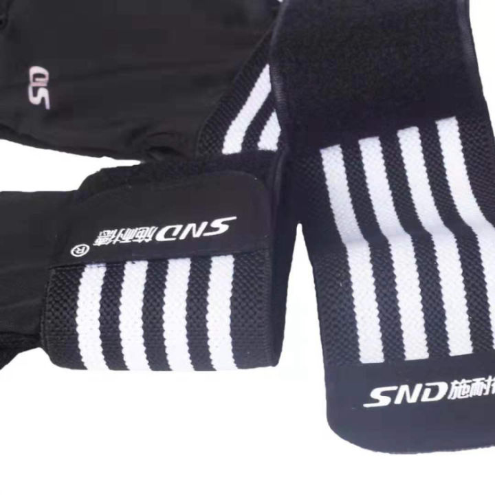 SND%20Red/Black%20Gym%20Gloves%20With%20Elastic%20Wrist%20Support%20%7C%20Non%20Slip%20Wear%20Resistant%20Breathable%20Fabric%20Half%20Gym%20Gloves%20With%20Wrist%20Support%20-%20Image%205