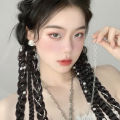 Hair korean style boxing ladies pearl hair braids girl sweet long strap hairstyle hair rope Y2K wig with women's hair accessories. 